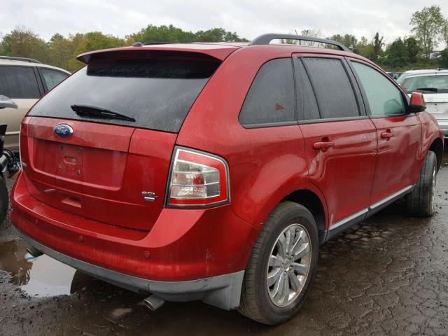 2FMDK48C98BA35868 - 2008 FORD EDGE SEL RED photo 4