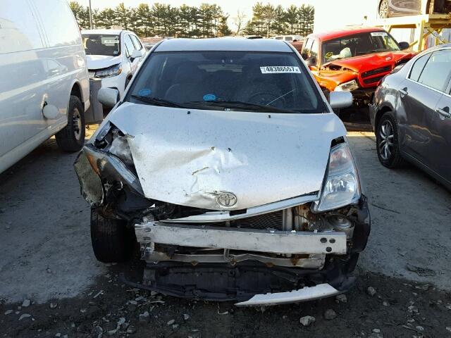 JTDKB20U077633570 - 2007 TOYOTA PRIUS SILVER photo 9