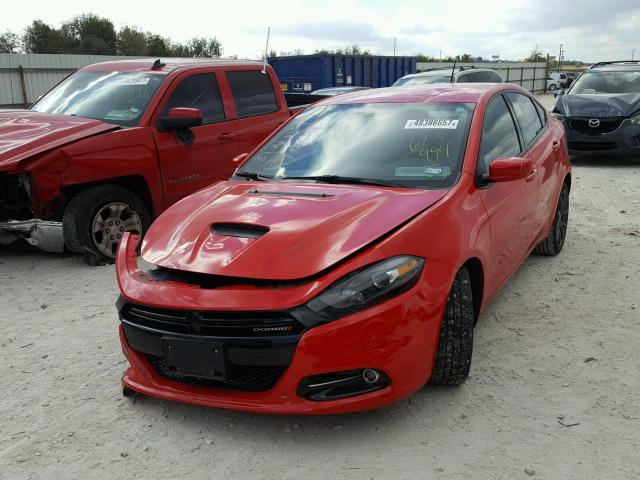 1C3CDFBB3GD623994 - 2016 DODGE DART SXT RED photo 2