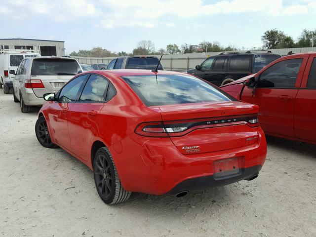 1C3CDFBB3GD623994 - 2016 DODGE DART SXT RED photo 3