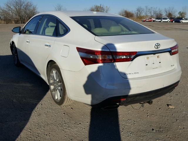 4T1BK1EB5EU112694 - 2014 TOYOTA AVALON BAS WHITE photo 3