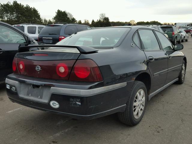 2G1WF55E319231470 - 2001 CHEVROLET IMPALA BLACK photo 4