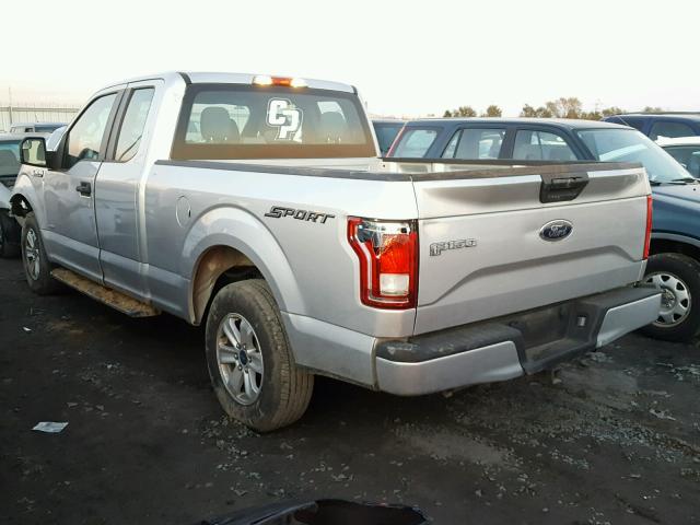 1FTEX1CP5FKE88844 - 2015 FORD F150 SUPER SILVER photo 3