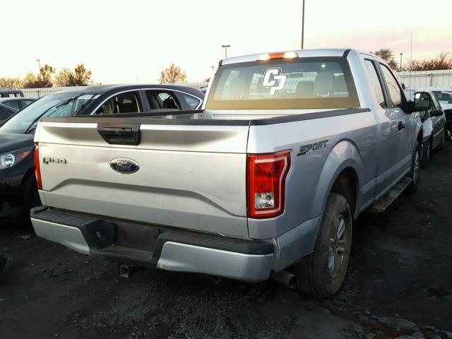 1FTEX1CP5FKE88844 - 2015 FORD F150 SUPER SILVER photo 4