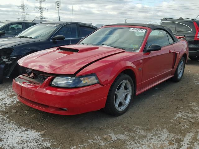 1FAFP45X63F374476 - 2003 FORD MUSTANG GT RED photo 2