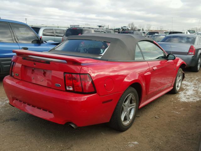 1FAFP45X63F374476 - 2003 FORD MUSTANG GT RED photo 4