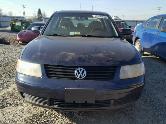 WVWPD63B7XE388098 - 1999 VOLKSWAGEN PASSAT GLX BLUE photo 9