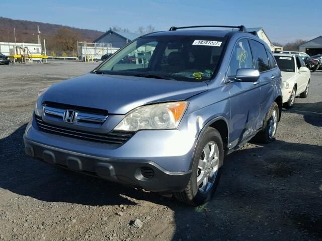 JHLRE48747C028252 - 2007 HONDA CR-V EXL BLUE photo 2