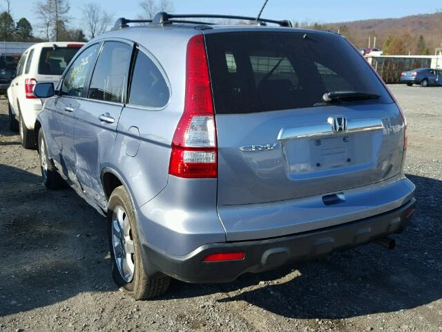 JHLRE48747C028252 - 2007 HONDA CR-V EXL BLUE photo 3