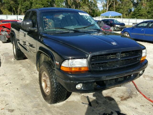 1B7GG23Y4VS211656 - 1997 DODGE DAKOTA BLACK photo 1