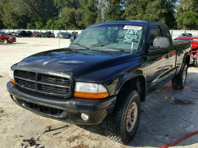 1B7GG23Y4VS211656 - 1997 DODGE DAKOTA BLACK photo 2