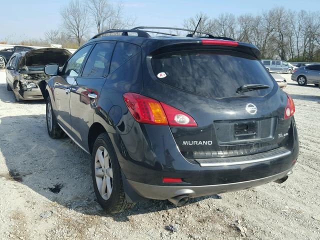 JN8AZ18W89W142796 - 2009 NISSAN MURANO S BLACK photo 3