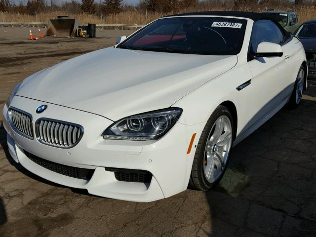 WBAYP1C55ED216550 - 2014 BMW 650 XI WHITE photo 2