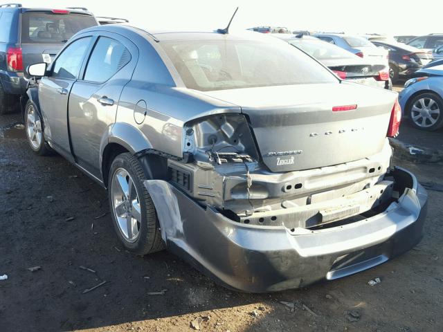 1C3CDZAB9DN547903 - 2013 DODGE AVENGER SE GRAY photo 3