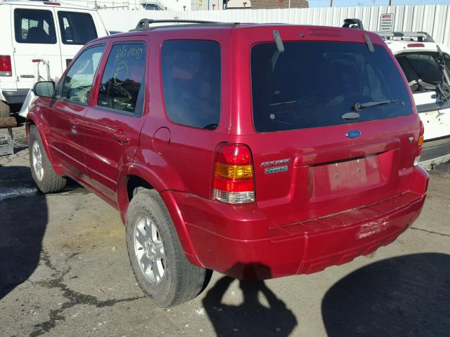 1FMYU04117KA26353 - 2007 FORD ESCAPE LIM RED photo 3