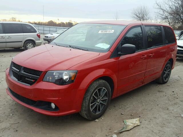 2C4RDGBGXFR746209 - 2015 DODGE GRAND CARA RED photo 2