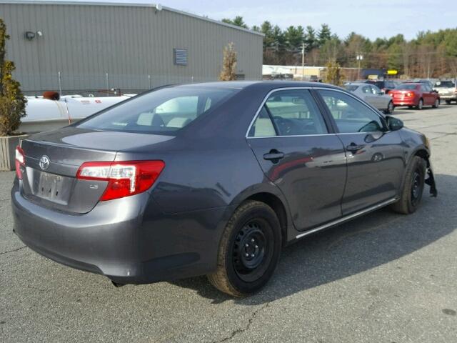 4T4BF1FK2CR181834 - 2012 TOYOTA CAMRY BASE GRAY photo 4