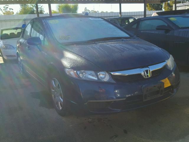 19XFA16509E011388 - 2009 HONDA CIVIC LX BLUE photo 1