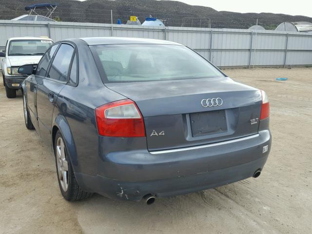 WAULC68E92A268904 - 2002 AUDI A4 1.8T QU GRAY photo 3