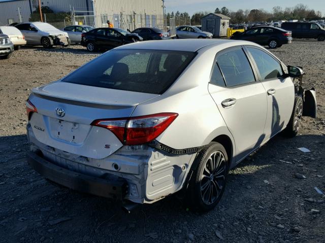 2T1BURHE2EC101569 - 2014 TOYOTA COROLLA L SILVER photo 4