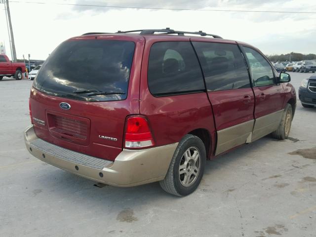 2FMZA58204BB05693 - 2004 FORD FREESTAR L RED photo 4