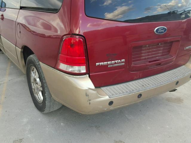 2FMZA58204BB05693 - 2004 FORD FREESTAR L RED photo 9