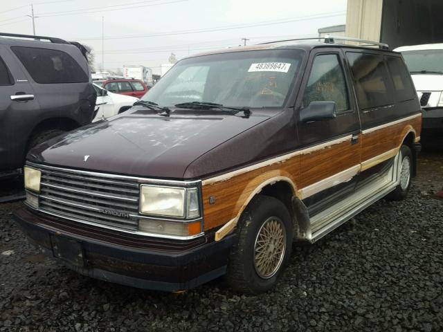 2P4FH5539LR706120 - 1990 PLYMOUTH VOYAGER LE BROWN photo 2