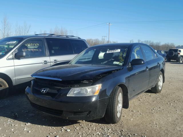 5NPET46C98H346066 - 2008 HYUNDAI SONATA GLS BLACK photo 2