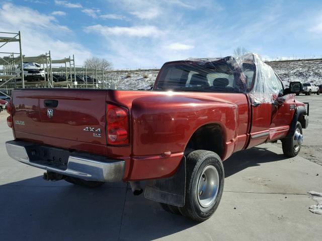 3D7MX48C47G721260 - 2007 DODGE RAM 3500 S RED photo 4