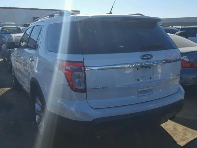 1FMHK8F89CGA36947 - 2012 FORD EXPLORER L WHITE photo 3