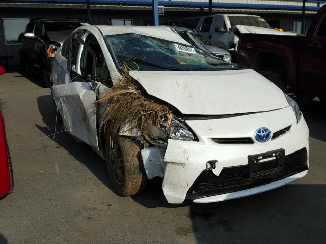 JTDKN3DUXC5408280 - 2012 TOYOTA PRIUS WHITE photo 1