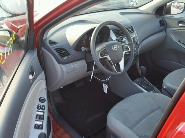 KMHCT4AE4GU066281 - 2016 HYUNDAI ACCENT SE RED photo 9