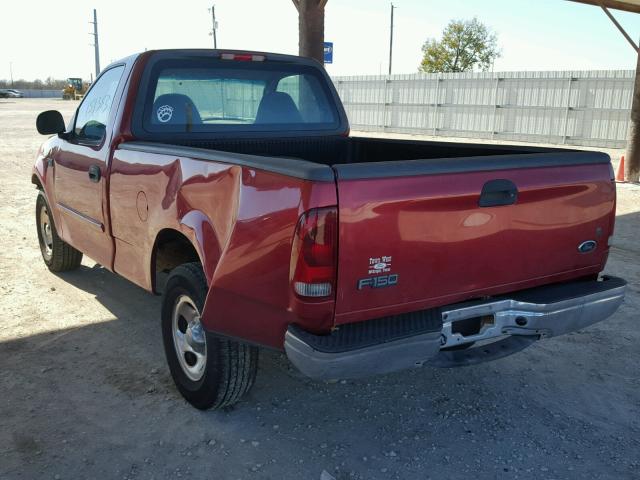 3FTRF172X2MA22347 - 2002 FORD F150 RED photo 3