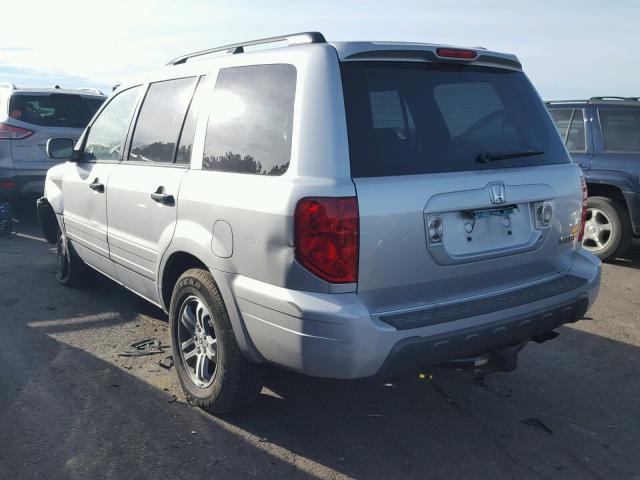 5FNYF18535B064663 - 2005 HONDA PILOT EXL SILVER photo 3