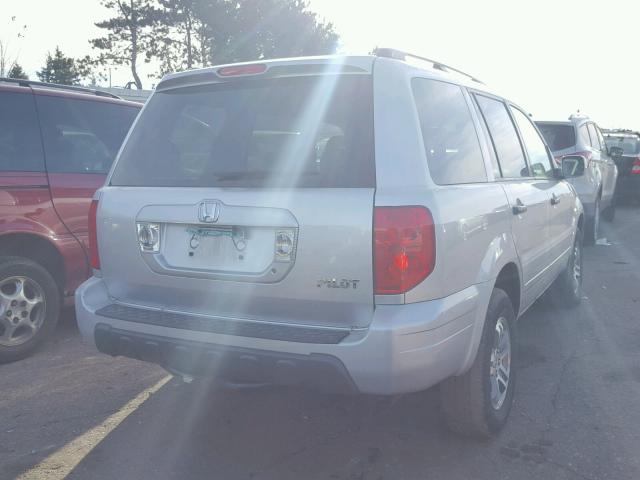 5FNYF18535B064663 - 2005 HONDA PILOT EXL SILVER photo 4