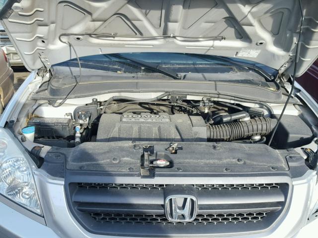 5FNYF18535B064663 - 2005 HONDA PILOT EXL SILVER photo 7