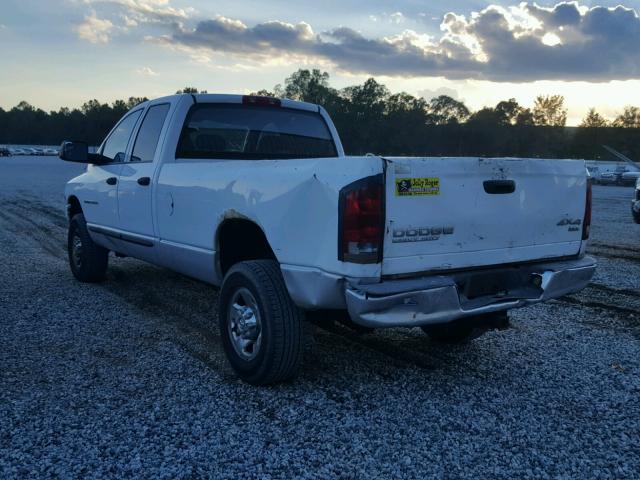 3D7KU28C64G227028 - 2004 DODGE RAM 2500 S WHITE photo 3