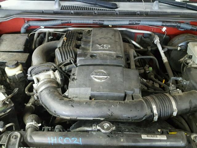 1N6AD07W97C435947 - 2007 NISSAN FRONTIER C RED photo 7