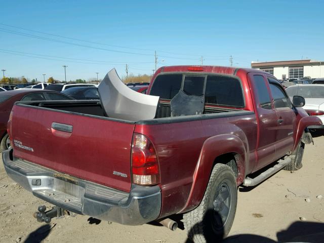 5TEUX42N96Z292382 - 2006 TOYOTA TACOMA ACC RED photo 4