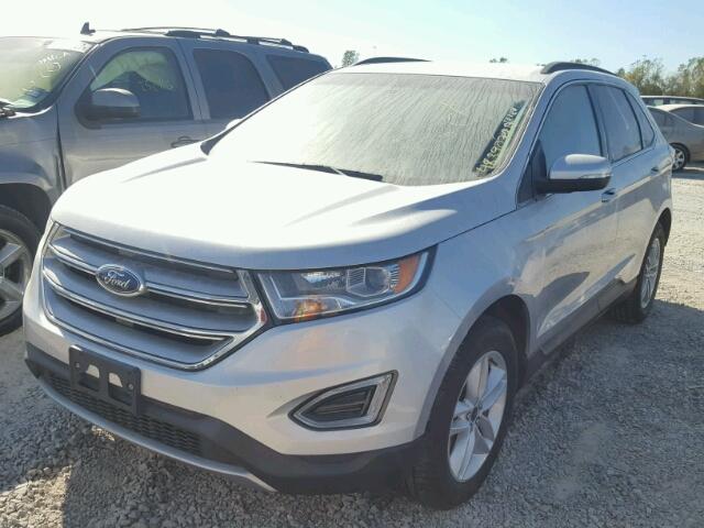 2FMTK3J89FBC17112 - 2015 FORD EDGE SEL SILVER photo 2