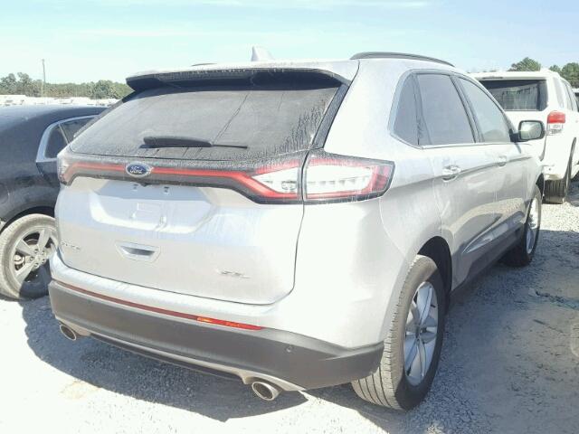 2FMTK3J89FBC17112 - 2015 FORD EDGE SEL SILVER photo 4