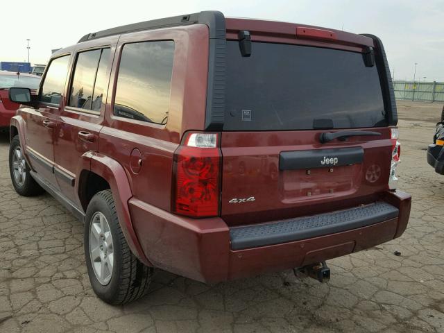 1J8HG48K17C669813 - 2007 JEEP COMMANDER RED photo 3