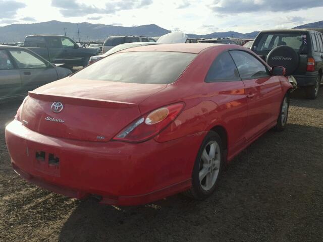 4T1CE38P84U774587 - 2004 TOYOTA CAMRY SOLA RED photo 4