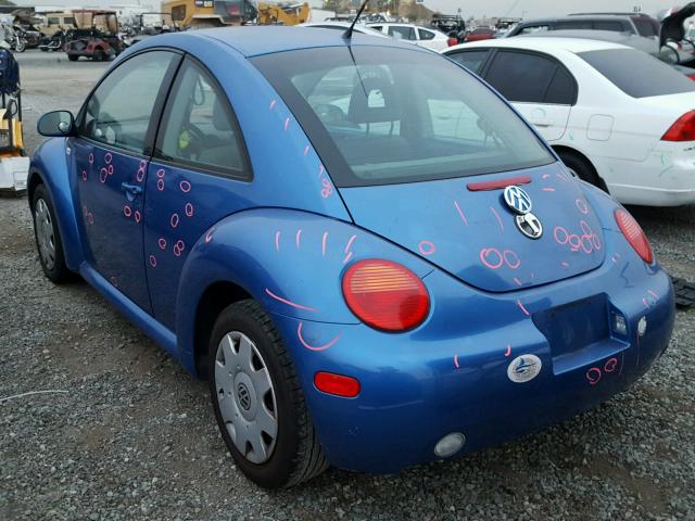 3VWBK21C11M443275 - 2001 VOLKSWAGEN NEW BEETLE BLUE photo 3