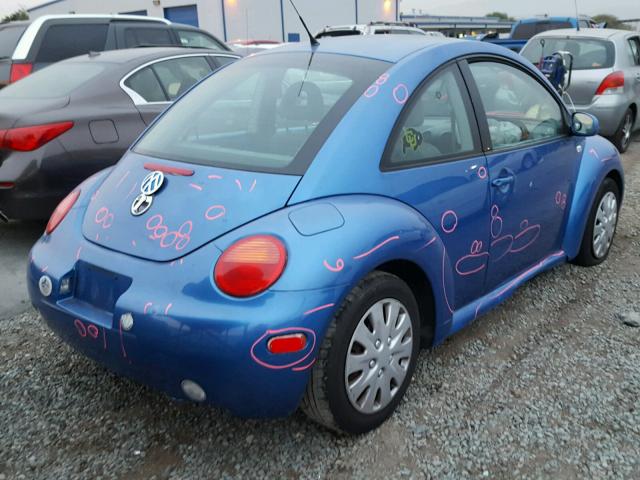 3VWBK21C11M443275 - 2001 VOLKSWAGEN NEW BEETLE BLUE photo 4