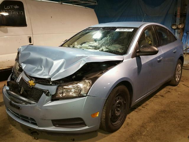 1G1PC5SH3C7305681 - 2012 CHEVROLET CRUZE LS BLUE photo 2