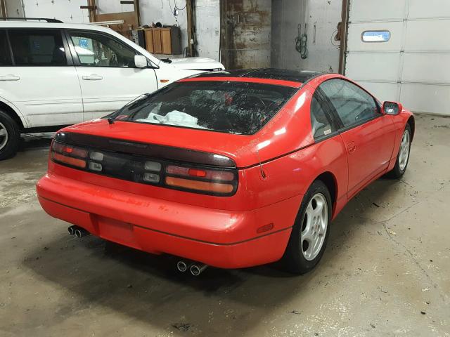 JN1RZ24H2PX538082 - 1993 NISSAN 300ZX RED photo 4