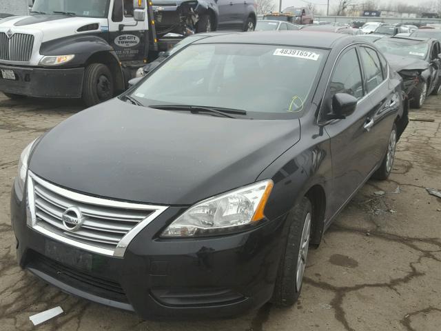 3N1AB7AP8FY258349 - 2015 NISSAN SENTRA S BLACK photo 2