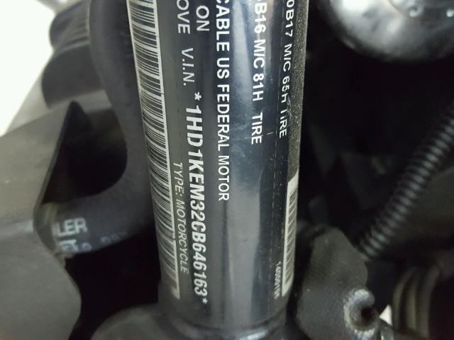 1HD1KEM32CB646163 - 2012 HARLEY-DAVIDSON FLHTK ELEC BLACK photo 10