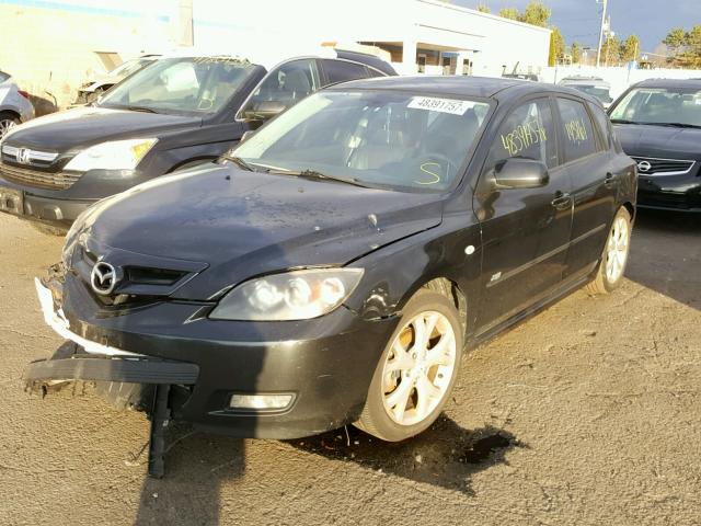 JM1BK344181128030 - 2008 MAZDA 3 HATCHBAC BLACK photo 2